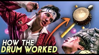 The Karate Kid Crane Kick Drum Technique amp Kata Fully Explained The Real Martial Arts Revealed [upl. by Rayham]