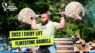 EVERY LIFT  Flintstone Barbell  2022 SBD Worlds Strongest Man [upl. by Moonier]