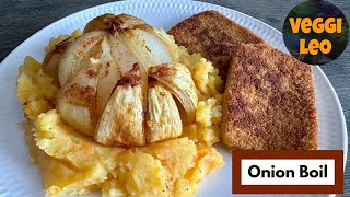 Onion Boil  Tik Tok Trend Rezept  mit knusprigwürzigen Tofuschnitzeln [upl. by Negem382]