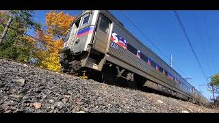 Septa train coming from Doylestown arriving in Fortuna on its way to Philadelphia [upl. by Bortman706]