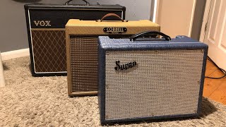 CRANKED Vox AC30s1 v’s Cornell Romany v’s Supro Tremoverb No pedals [upl. by Notneb891]