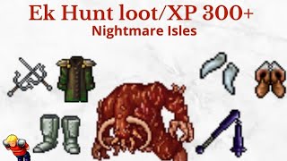 Aurera GlobalMelhor Hunt Ek lvl 300 MT XP Nightmare Isles [upl. by Hanyaz936]