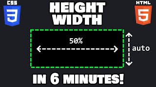 Learn CSS height and width in 6 minutes 📏 [upl. by Lander655]