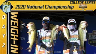 2020 Bassmaster College National Championship  Day 2 WeighIn [upl. by Nacul]