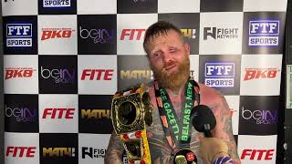 Tony Lafferty  BKB Champ Post Fight Interview bkb29 [upl. by Nodyarb]