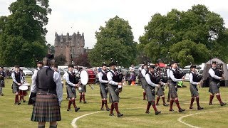 Grade 3 Pipe Band competition at Strathmore Highland Games Glamis Castle Scotland 2018 [upl. by Draper]