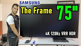 Samsung The Frame QLED 75 PULGADAS  Es un muy buen televisor 4K con 120Hz HDR y VRR [upl. by Idnahk]