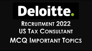 MCQ Important Topics Versant amp Aptitude  Deloitte India Recruitment 2022 US Tax Consultant [upl. by Inafets]