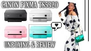 Wireless Canon Pixma TS5320 💜 QUICK 💜 Unboxing  Review  Teal Green [upl. by Asaph]