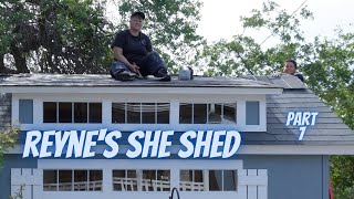 She Shed  Window and Shingle install  Costcos 10 x 12 Yardline Sterling Gable Shed [upl. by Veronike324]