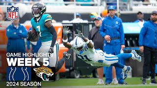 Indianapolis Colts vs Jacksonville Jaguars  2024 Week 5 Game Highlights [upl. by Kyne]