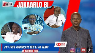 🚨🚨TFM LIVE  JAKAARLO BI avec Pape Abdoulaye DER et sa team  08 Novembre 2024 [upl. by Nael428]