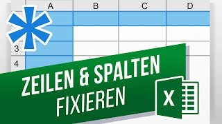 Excel Zeilen und Spalten fixieren  Oberste Zeile fixieren amp Erste Spalte fixieren [upl. by Nahtanaj103]