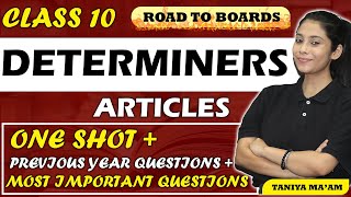 Determiners Class 10  English Grammar  Types and Examples  One Shot  Most Importrant Questions [upl. by Naujud]