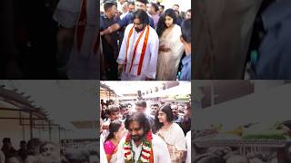 Deputy CM Pawan Kalyan garu with her Daughter Aadya visited Vijayawada Sri Kanaka Durgamma temple [upl. by Barna]