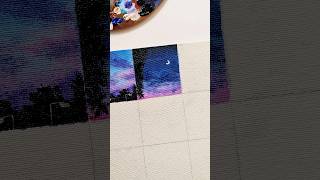 Canvas Painting Ideas  Moodboard Painting Part 2🎨🌌 shorts painting [upl. by Aura]