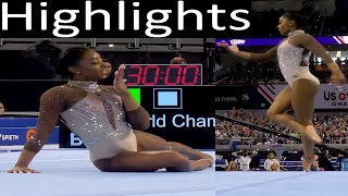 Simone Biles Slow Motion Floor FX Highlights Xfinity 2024 Championships Senior Women Session 2 Day 2 [upl. by Dressler]