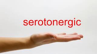 How to Pronounce serotonergic  American English [upl. by Seniag]