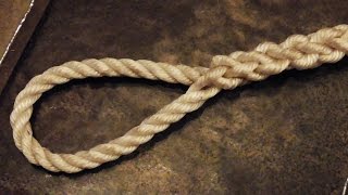 quotEasy To Followquot  How To Tie An Eye Splice In 3 Strand Rope [upl. by Entsirhc]