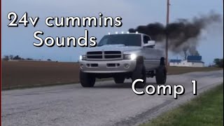 24V Cummins Sounds Rolling coal and more Compilation 1 [upl. by Selrahc]