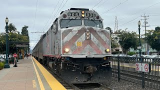 A southbound Caltrain with 906 and 4009 at Burlingame from 71524 [upl. by Laiceps242]