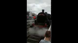 Steam train at Kilkenny railway station [upl. by Oneil]