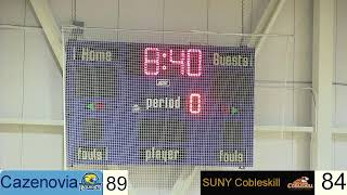 Cazenovia College Mens Basketball vs SUNY Cobleskill [upl. by Eemak306]