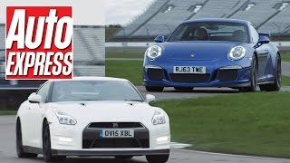 Porsche 911 GT3 vs Nissan GTR track battle [upl. by Oile774]