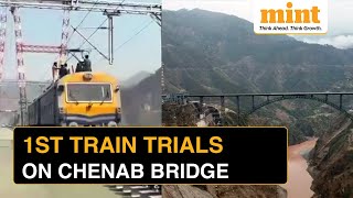 First Train Trial On Chenab Rail Bridge Successful  Why This Is A Gamechanger For JampK [upl. by Couchman]