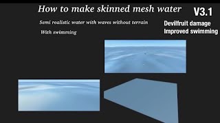 How to make skinned mesh ocean with swimming and devilfruit damage Roblox Studio One Piece V3 [upl. by Suoiradal]