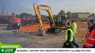 Bergamo cantieri per linea Ponte San Pietro e Aeroporto Orio [upl. by Ivette]