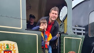 Oswestry Hertiage Railway Tour of the cab of Austin 1 the steam engine [upl. by Neneek838]