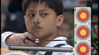 Ukraine v Chinese Taipei – recurve junior men’s team gold final  Rzeszow 2009 [upl. by Hebe]