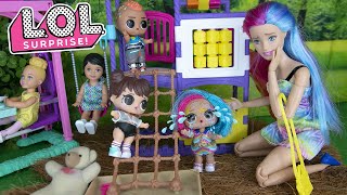 TODDLER GETS HURT AT THE PARK  LOL Dolls Play at the Park  Park Playing Adventures [upl. by Malha]