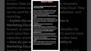 Salesforce Marketing Cloud Interview Questions and Answers salesforcefighters interview [upl. by Rednaxela]