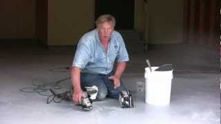 Painting a Garage Floor Part 15 Post Painting Grinding [upl. by Armanda417]