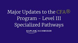 What are CFA® Level III specialized pathways [upl. by Nangatrad]