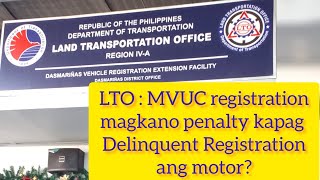 LTO motorcycle registration magkano penalty kapag Delinquent Registration ang motor [upl. by Noseaj]