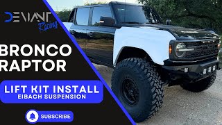 LIFTED Bronco Raptor Eibach Spring Install [upl. by Ardnalac]