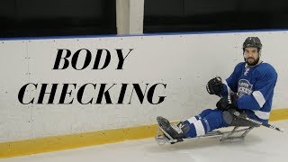 SLEDGE HOCKEY DRILLS AND SKILLS  BODY CHECKING [upl. by Filip617]