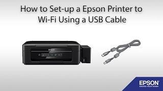 How to setup a Epson printer to WiFi using a USB Cable [upl. by Assecnirp]