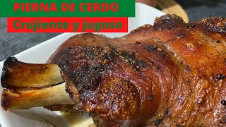 PIERNA DE CERDO AL HORNO Receta Dominicana Como hacer PERNIL suavecito y el cuerito crujiente 😋 [upl. by Madelina]