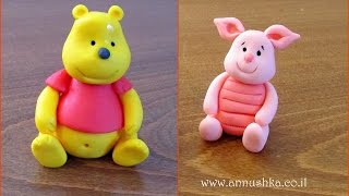 DIY Fondant Winnie the Pooh tutorial [upl. by Ailaroc]