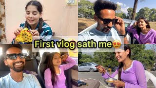 Humara sath me first vlog😍  Akshita Khera  Ishan Choudhary [upl. by Akerue]