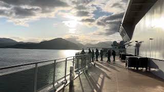 Early morning walk onboard MSC Euribia cruise ship while heading to Geiranger fjord [upl. by Guillema]