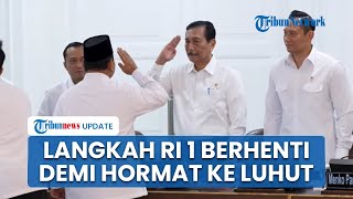 Momen Prabowo Istimewakan Luhut sebelum Rapat Kabinet Langkah Terhenti Lalu Beri Hormat [upl. by Enirol472]