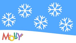 5 Snowflakes Falling Down  A Winter Counting Song  Miss Molly Sing Along Songs [upl. by Arded]