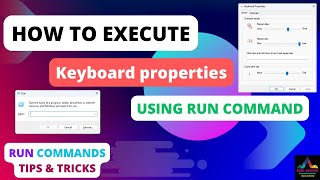 How to execute keyboard properties using Run command [upl. by Ffej]