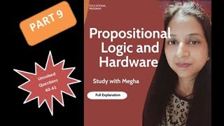 Class 11  Propositional Logic and Hardware  Unsolved Q4142 [upl. by Yenterb]