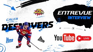 Youtube En Direct LHJMQ  avec Caleb Desnoyers Wildcats de Moncton [upl. by Inalak]